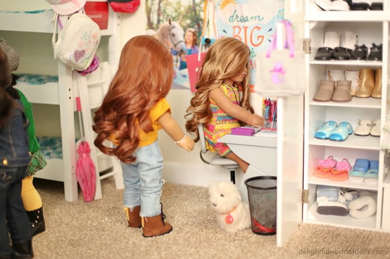 american girl doll desk setup