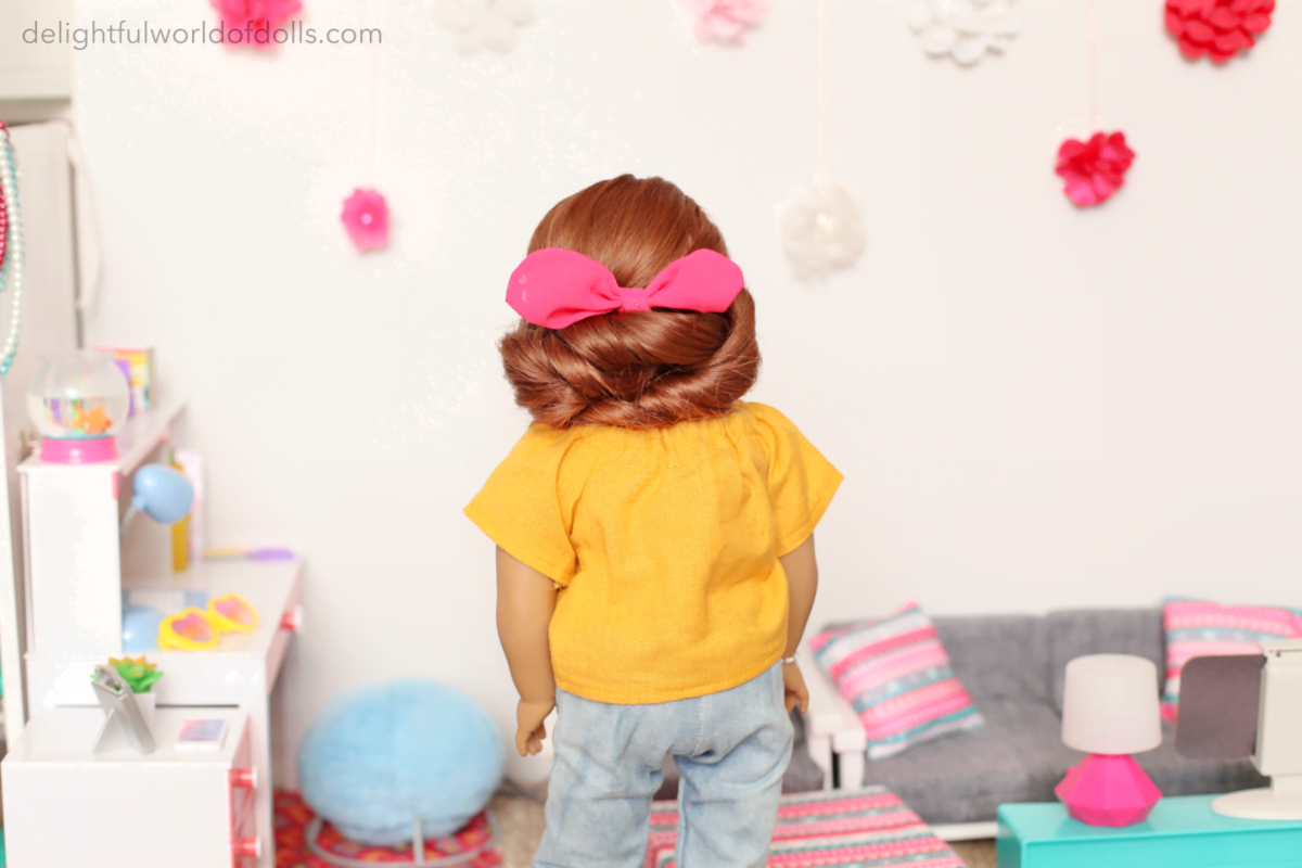 Easy American Girl Doll Hairstyles: Double Twist Bun – Delightful World ...