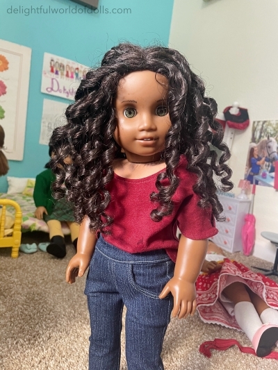 how to re curl american girl doll cecile's hair